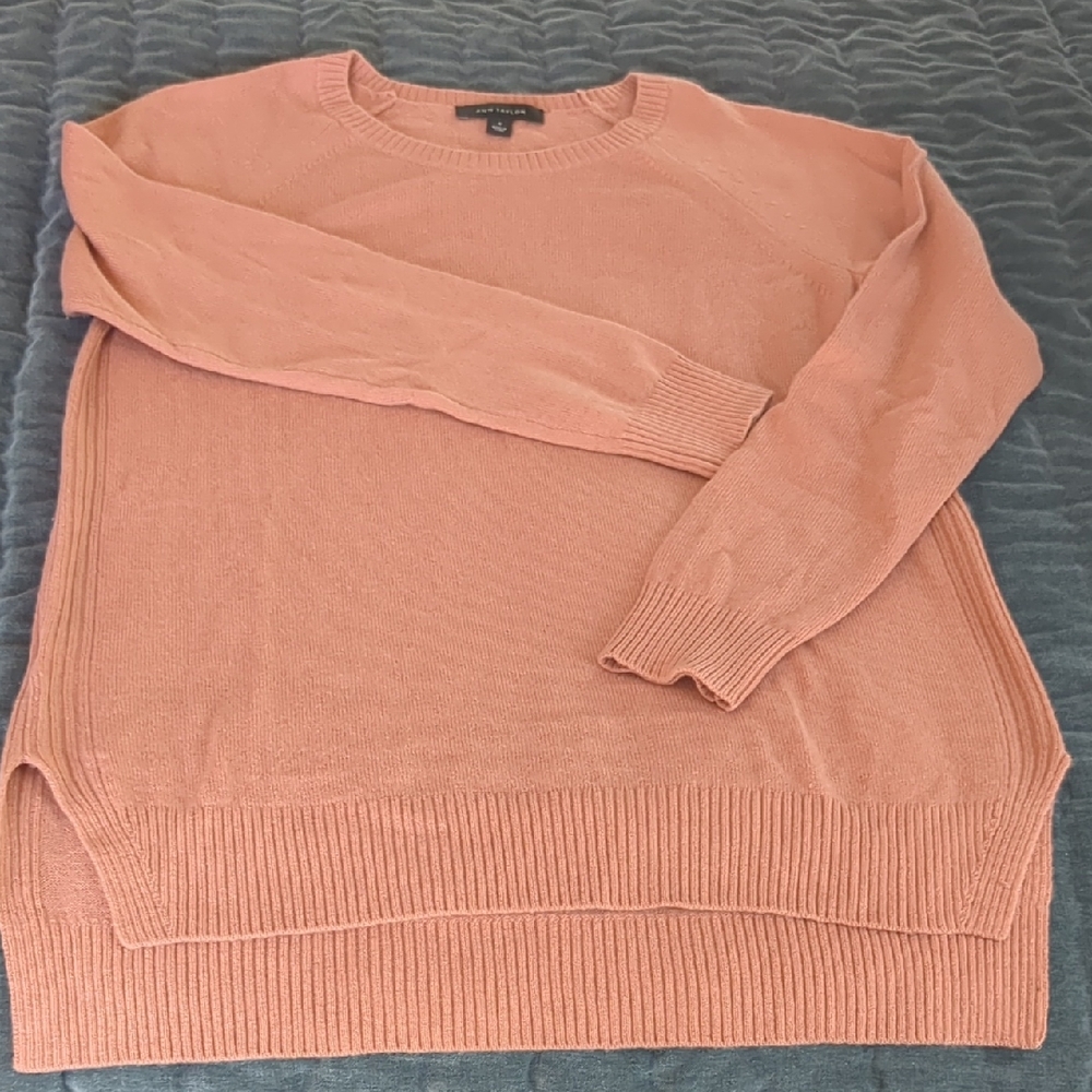 Ann Taylor Coral Crewneck Sweater